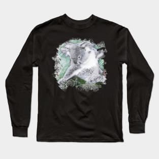 Koala Animal Wildlife Jungle Nature Australia Watercolor Long Sleeve T-Shirt